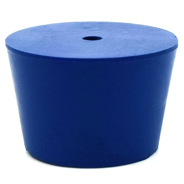 Eisco 10PK Neoprene Stoppers 1 Hole ASTM - Size: #7.5 - 31mm Bottom, 39mm Top, 25mm Length CH0321M1H