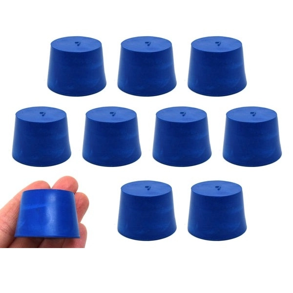 Eisco 10PK Neoprene Stoppers, Solid - ASTM - Size: #7 - 30mm Bottom, 37mm Top, 25mm Length CH0321L