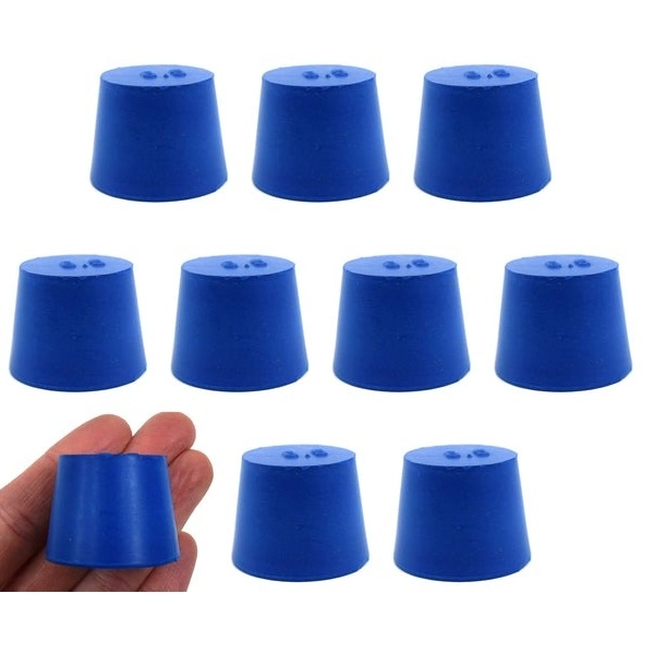 Eisco 10PK Neoprene Stoppers, Solid - ASTM - Size: #6.5 - 27mm Bottom, 34mm Top, 25mm Length CH0321K