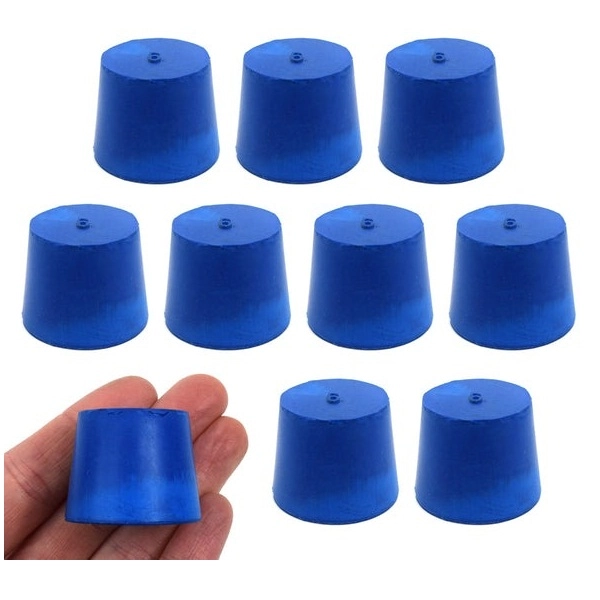 Eisco 10PK Neoprene Stoppers, Solid ASTM - Size: #6 26mm Bottom, 32mm Top, 25mm Length CH0321J
