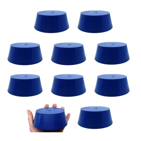 Eisco 10PK Neoprene Stoppers, Solid - ASTM - Size: #15 - 83mm Bottom, 103mm Top, 39mm Length CH0321Y
