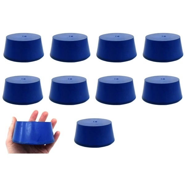 Eisco 10PK Neoprene Stoppers, Solid - ASTM - Size: #14 - 75mm Bottom, 90mm Top, 39mm Length CH0321X