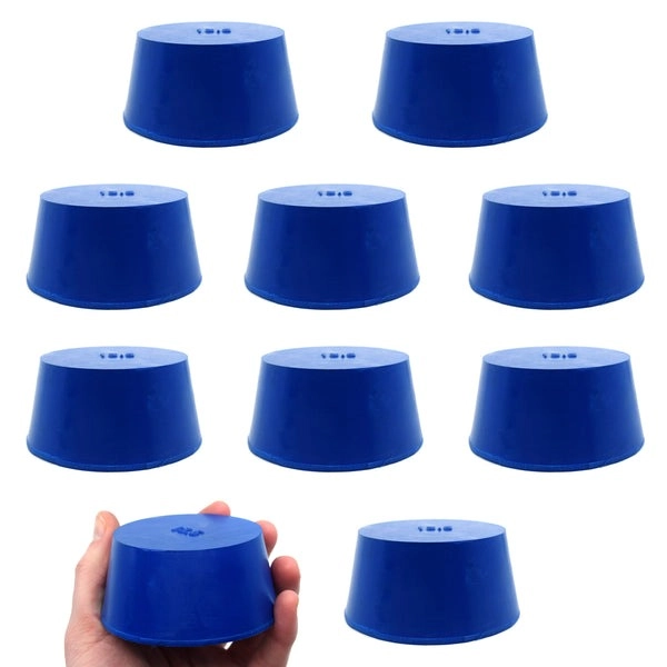 Eisco 10PK Neoprene Stoppers, Solid - ASTM - Size: #13.5 62mm Bottom, 75mm Top, 35mm Length CH0321W