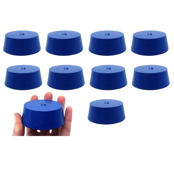 Eisco 10PK Neoprene Stoppers, Solid - ASTM - Size: #13 - 58mm Bottom, 68mm Top, 25mm Length CH0321V