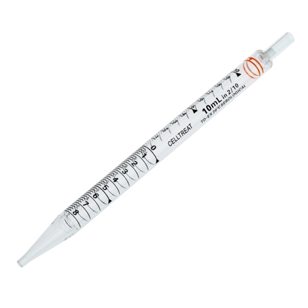 Celltreat 10mL Pipet, Short, Individually Wrapped, Paper/Plastic, Bag, Sterile 200/Cs 229211B