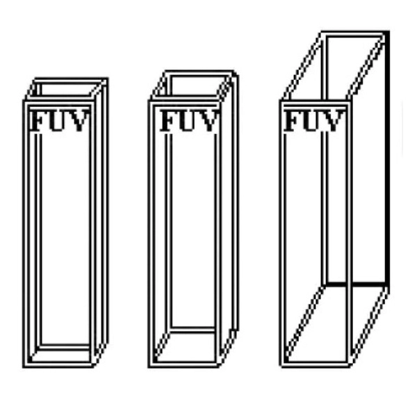 Spectrocell 10 mm Fluorometer FUV Cells With Quartz To Borosilicate Graded Seal Tube RF-3010-G