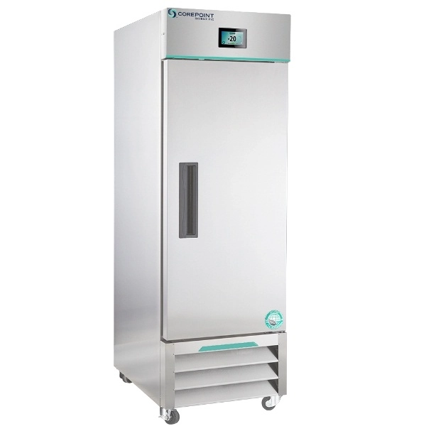 Corepoint Scientific 23cu.ft. Single Solid Door Stainless Steel White Diamond Series NSWDF231SSS-0A3