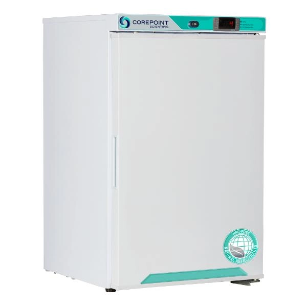 Corepoint Scientific 2.5 cu. ft. Solid Door Undercounter Freestanding Refrigerator PR031WWW-0