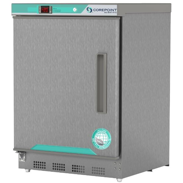 Corepoint Scientific 4.2 cu. ft. Left Hinged Solid Door Stainless Steel Freezer PF051SSSLH-0M