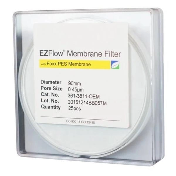 Bellco EZFlow Membrane Disc Filter, PES, 0.45µm, 90mm, Non-Sterile, 25/PK 4528-00506