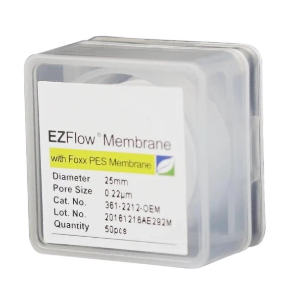 Bellco EZFlow Membrane Disc Filter, PES, 0.22µm, 25mm, Non-Sterile, 50/PK 4528-00500