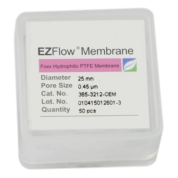 Bellco EZFlow  Membrane Disc Filter, 0.45µm Hydrophobic PTFE, 25mm, 50/PK 4528-00516