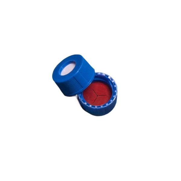 Bellco 9mm R.A.M. Ribbed Cap, Royal Blue, PTFE/Silicone Lined with Y Cut (Qty 1000) 2070-07600