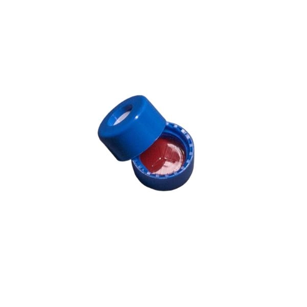 Bellco 9mm R.A.M. Smooth Cap, Royal Blue, PTFE/Silicone Lined with Y Cut (Qty 1000) 2070-07601