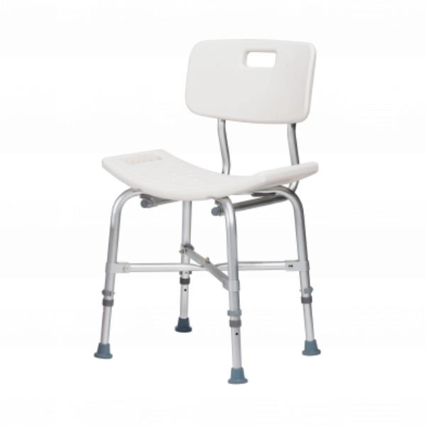 Dynarex Bariatric Shower Chair w/ Back, White, 1Pc/Bx 10321