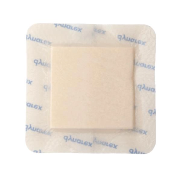 Dynarex SiliGentleAG - Silver Silicone Bordered Foam Dressing, 4" x 4", 5/10/cs 3085