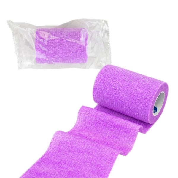 Dynarex Sensi Wrap, Self-Adherent - Latex Free, 4" X 5 yds Purple, 18/cs 3325