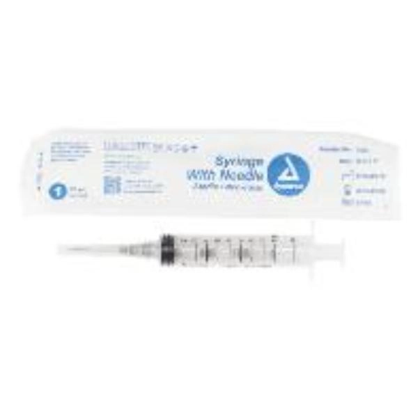 Dynarex Syringe - Non-Safety with Needle - Luer Lock, 22G, 1" Needle, 10 cc, 4/100/cs 7014