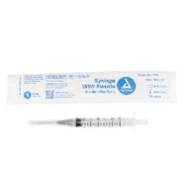 Dynarex Syringe - Non-Safety with Needle - Luer Lock, 22G, 3/4" Needle, 3 cc, 8/100/cs 7016