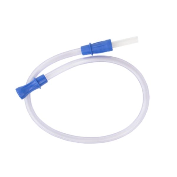 Dynarex Suction Connecting Tubing w/ Male Connector, Non-Conductive,, 3/16" x 18" Tube, 100/cs 32103