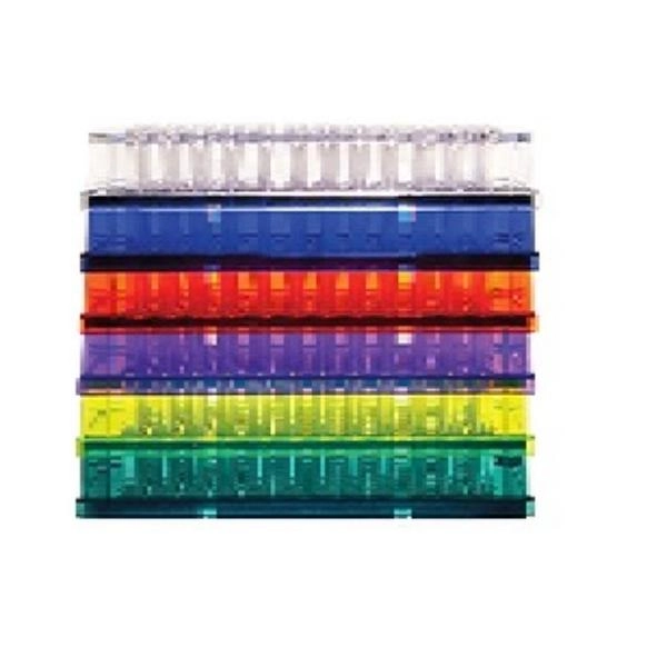 Bio Plas 30uL 384-Well Rigid PCR Plate Full-Skirt, Single Notch at A24, Yellow, 9106