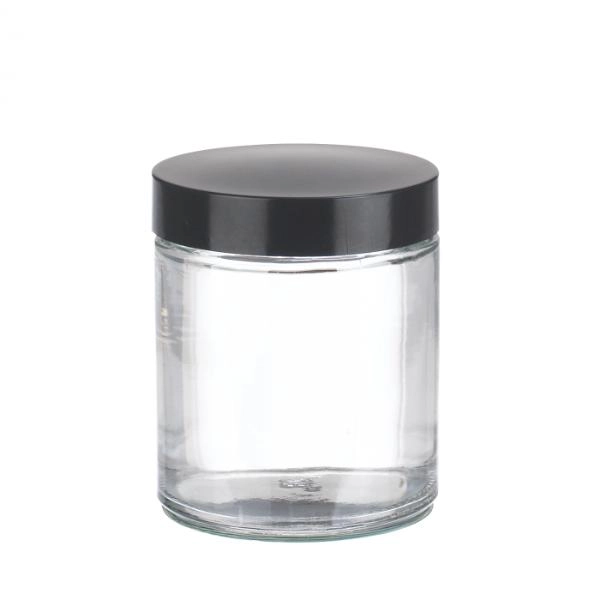 DWK Life Sciences 125 mL Wheaton Clear Straight Sided Jar, Black Phenolic Cap Cs/24 W216913