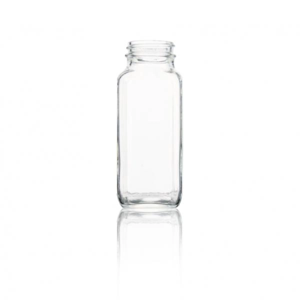 DWK Life Sciences 125 mL Kimble Clear Glass French Square Bottles, Bulk Packs Cs/120 5610433B