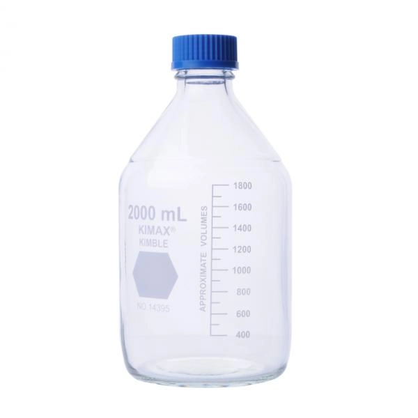 DWK Life Sciences 100 mL Kimble GL45 Media Bottles, With Cap, Cs/10 14395-100