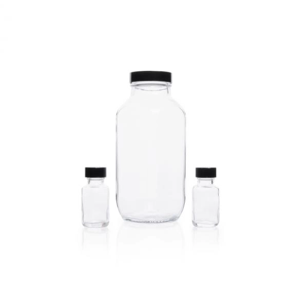 DWK Life Sciences 60 mL Kimble Clear Glass French Square Bottles, Bulk Packs Cs/240 5610228C-24