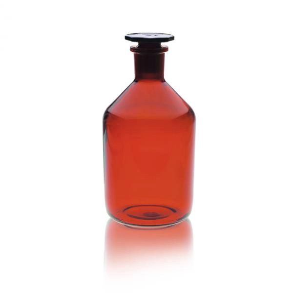 DWK Life Sciences 500 mL Wheaton Reagent Bottle, Narrow Mouth, Amber, Cs/10 215259