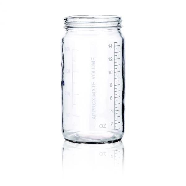 DWK Life Sciences 500 mL Kimble Clear Glass AC Medium Round Bottles Cs/48 5811670B