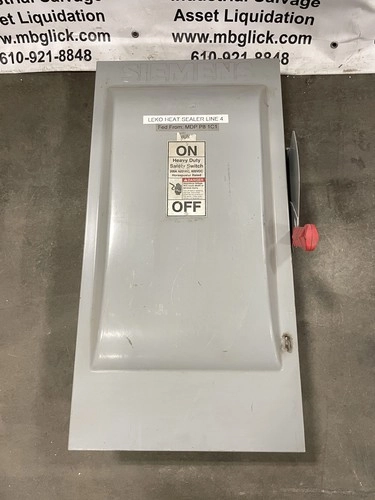 Siemens HF364 200A 3 Pole Fusible Safety Disconnec