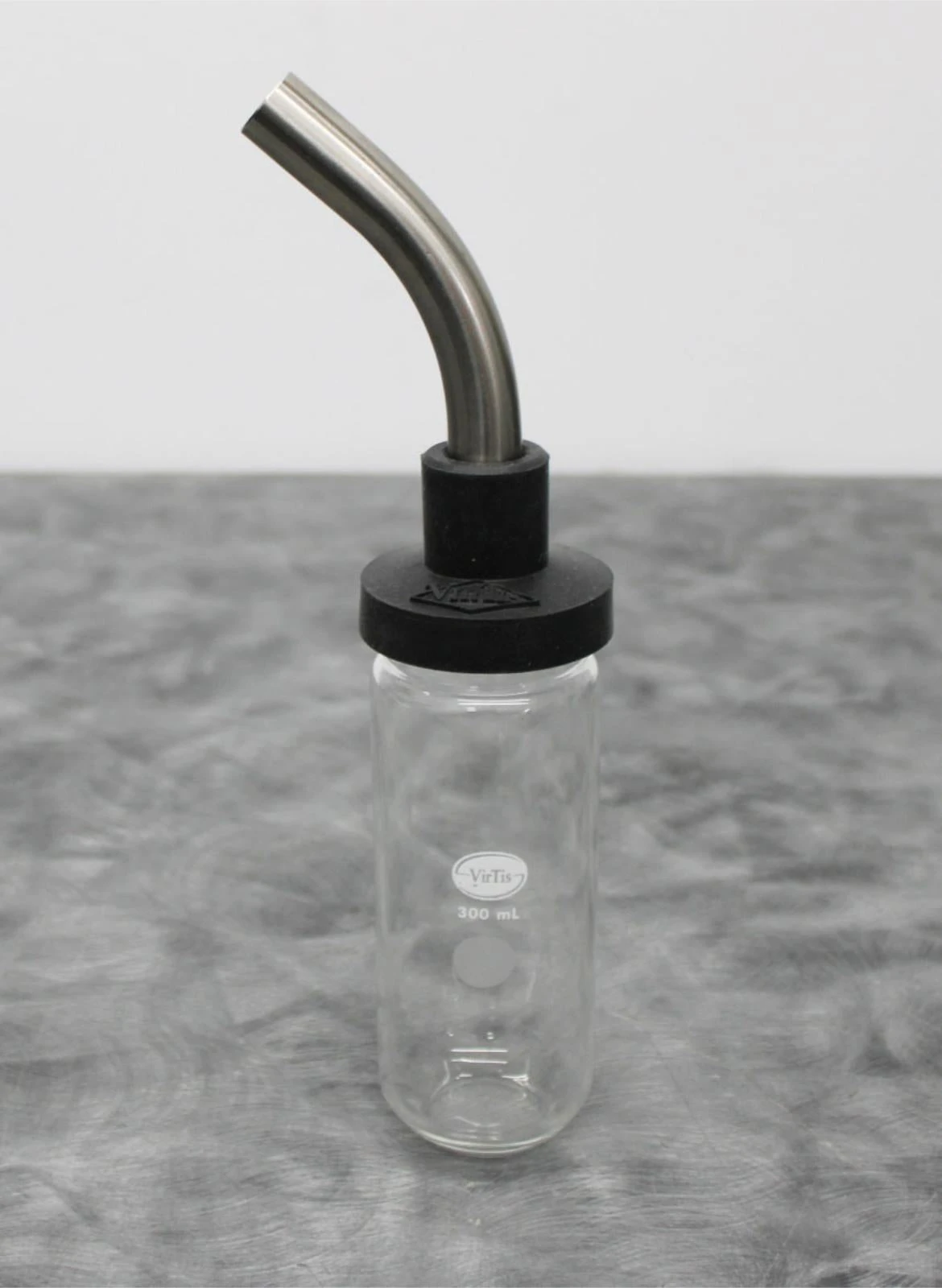 VirTis 300mL Fast-Freeze Lyophilizing Flask with Cap and SS 45º Adapter