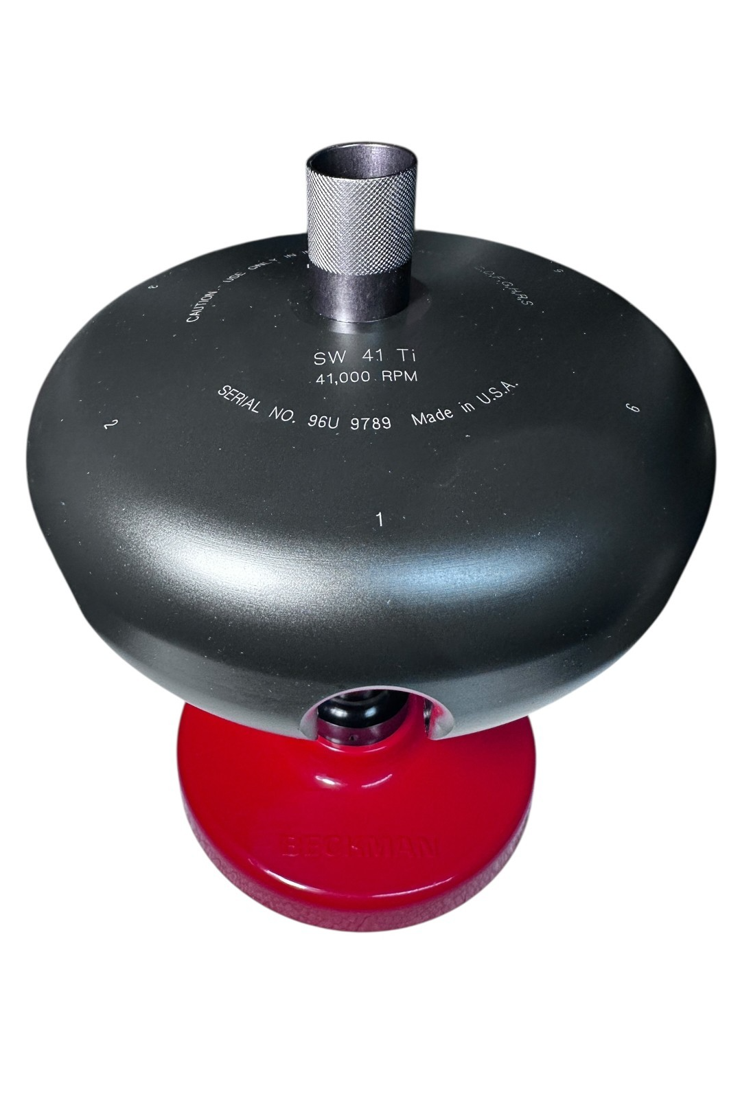 Beckman SW 41 Ti Rotor 41,000 RPM w/ 6 Buckets, Lids & Inserts – Serviced