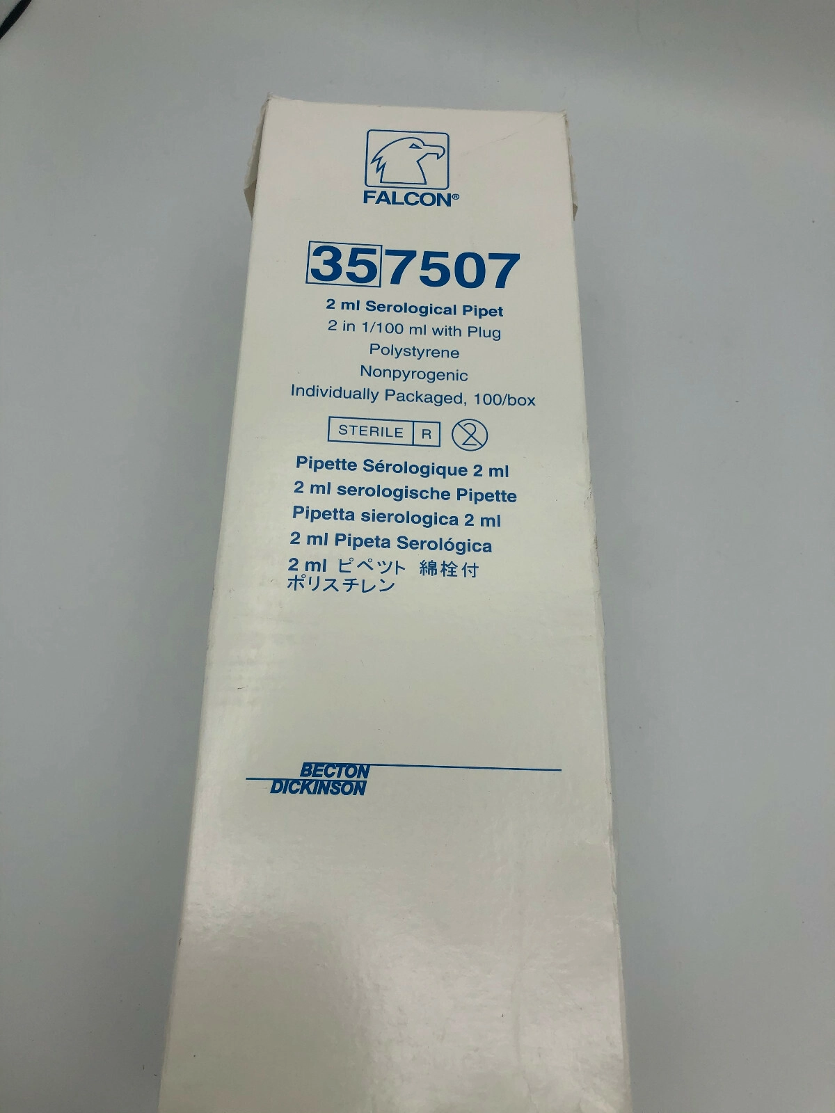 BD FALCON 2 ml Sterile Serological Pipets 357507, 
