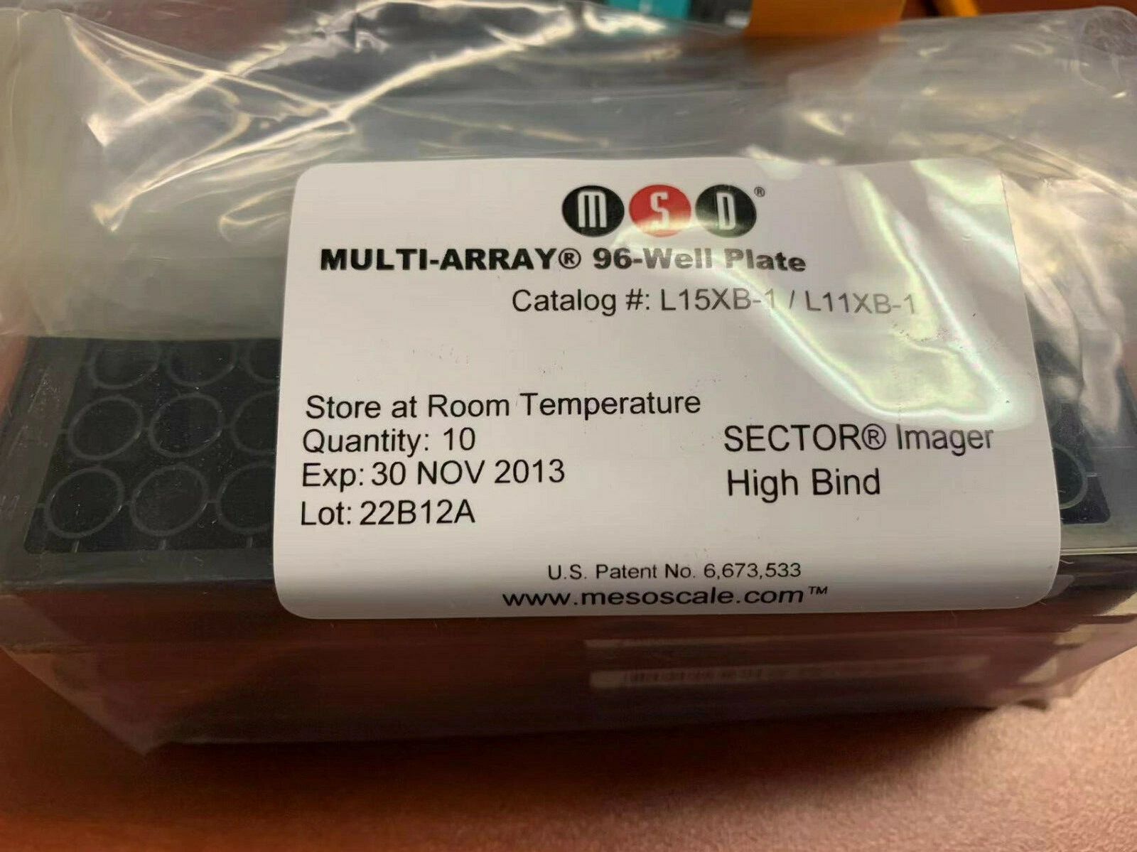 MSD  MULTI-ARRAY 96-WELL PLATE   SECTOR IMAGER  L1