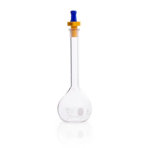 DWK Life Sciences 50 mL Kimble Kimax Volumetric Flask, Polyethylene Stopper Cs/12 28014P-50