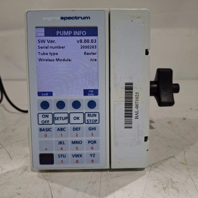 Baxter Sigma Spectrum 8.00.03 w/o Battery Infusion