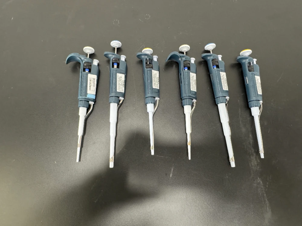 Gilson Pipetman Single Channel Pipettes - Quantity 6