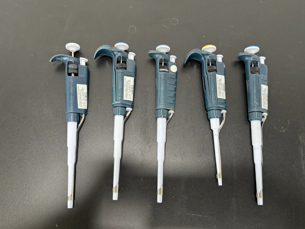 Gilson Pipetman Single Channel Pipettes - Quantity 5