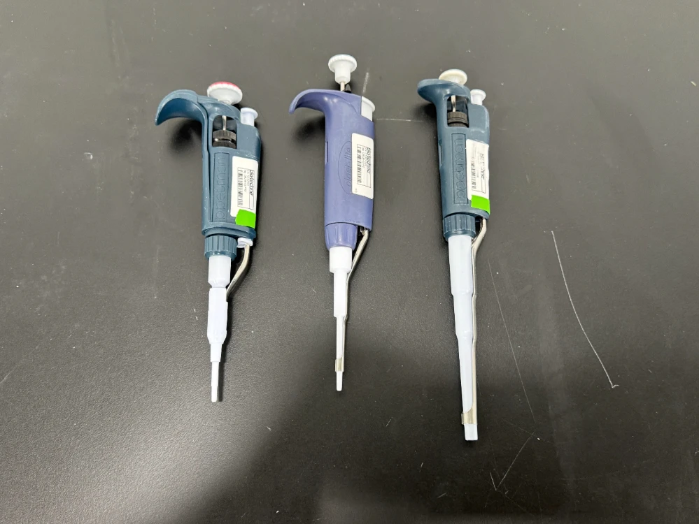 Gilson Pipetman Single Channel Pipettes - Quantity 3