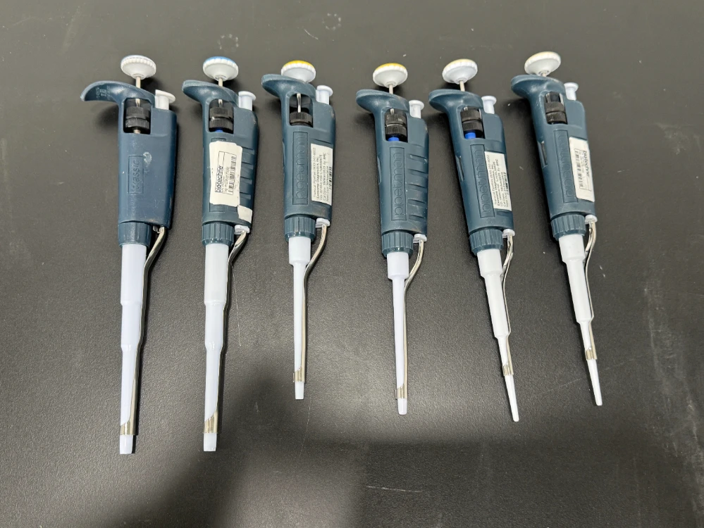 Gilson Pipetman Single Channel Pipettes - Quantity 5