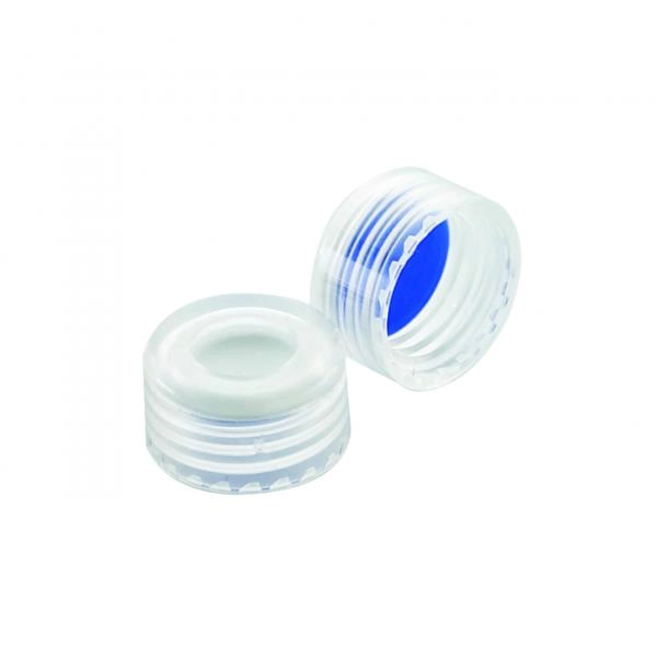 DWK Life Sciences Wheaton 9 mm ABC Screw Cap, With Blue PTFE Natural PP Cs/1000 W225334A-04