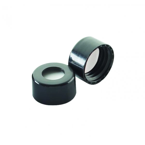 DWK Life Sciences Wheaton 9 mm ABC Screw Cap, With Red PTFE Black PP Cs/1000 W225333-0301