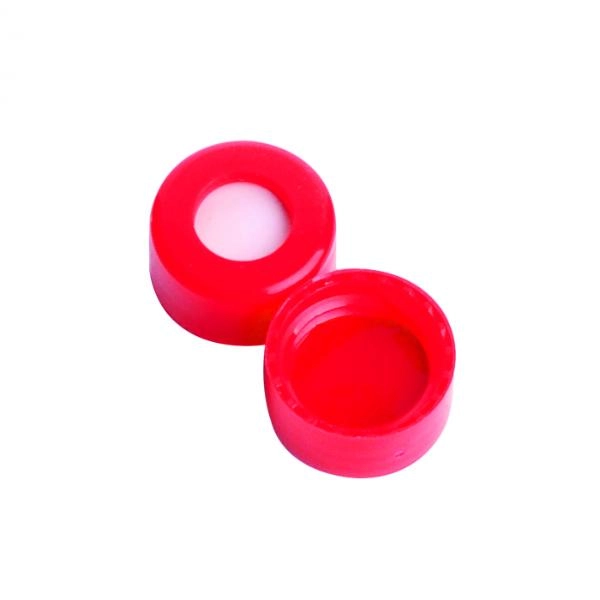 DWK Life Sciences Wheaton 9 mm ABC Screw Cap, With Red PTFE Red PP Cs/1000 W225332-0203