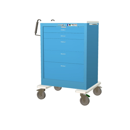 Waterloo Tall 5-Drawer Steel Emergency Cart