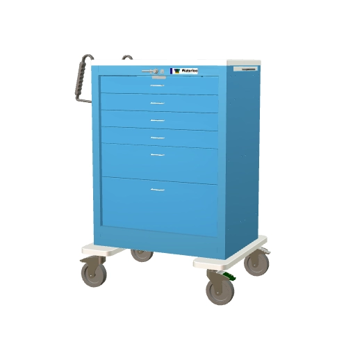 Waterloo Tall 6-Drawer Steel Emergency Cart