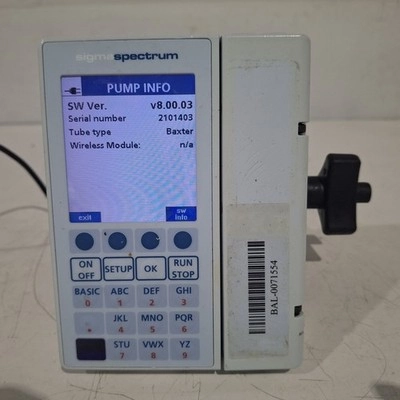 Baxter Sigma Spectrum 8.00.03 w/o Battery Infusion