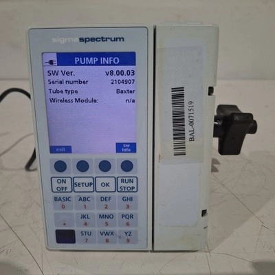 Baxter Sigma Spectrum 8.00.03 w/o Battery Infusion