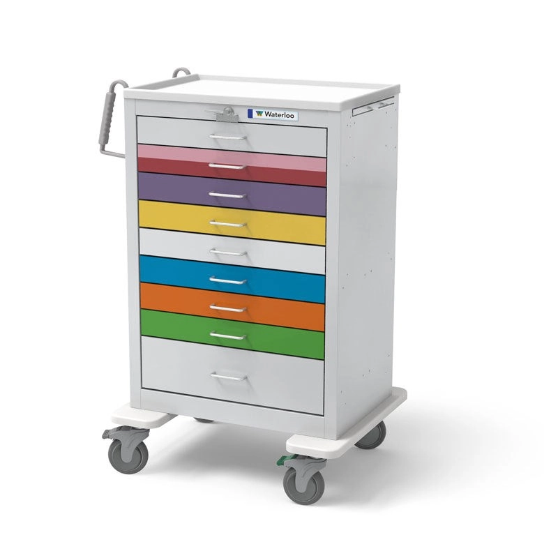 Waterloo 9-Drawer Pediatric Steel Emergency Cart